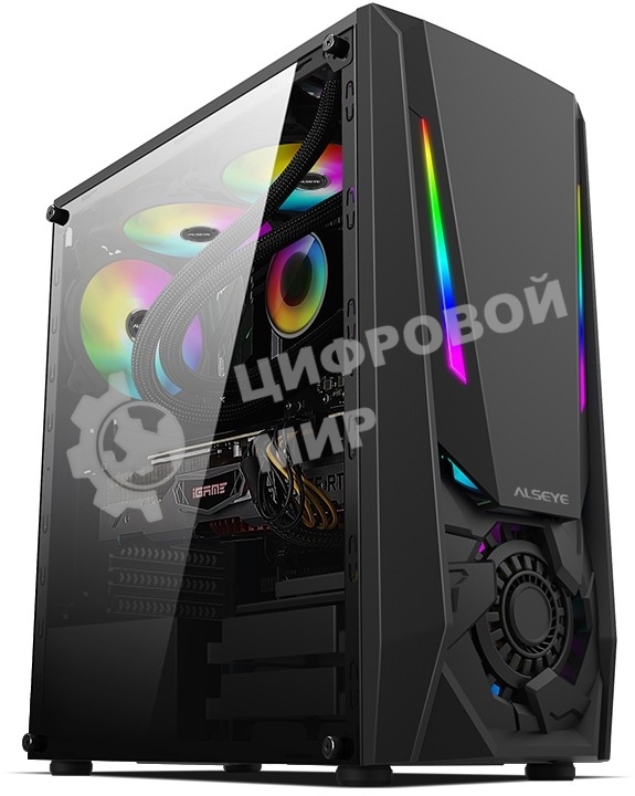 Компьютерный корпус ALSEYE Reactor-B Mini-ITX/Micro ATX/ATX, USB 2.0*2+HD Audio+USB 3.0*1 USB 2.0*2+HD Audio+USB 3.0*1