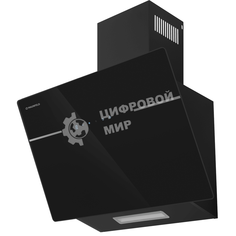 Вытяжка каминная наклонная Maunfeld Astro 50 черное стекло, 50 см, 850 куб. м/ч, 60 дБ