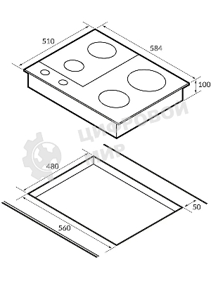 Комбинированная варочная панель HIBERG VM 6021 B независимая, черный