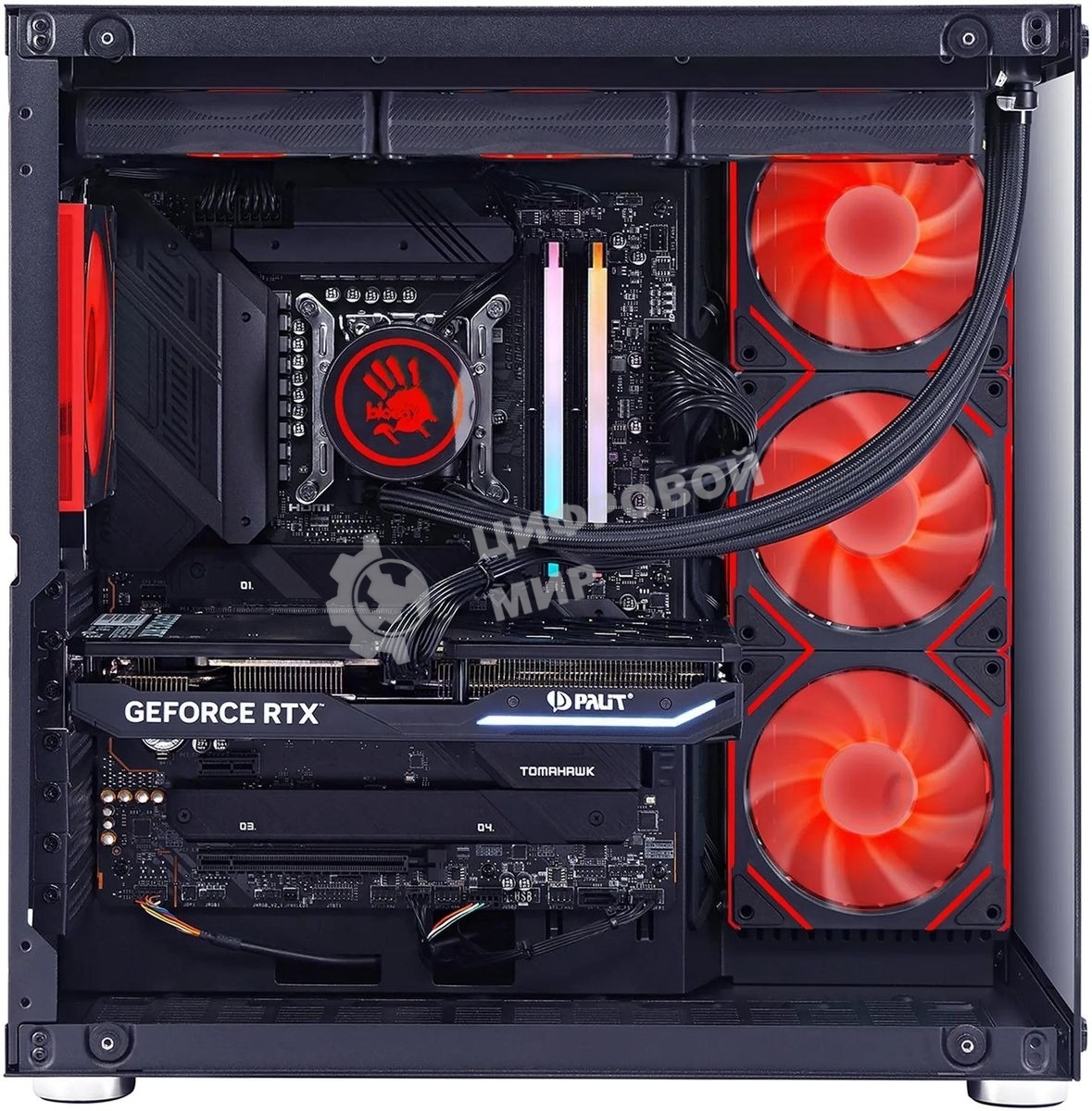 Компьютер Bloody BD-PC CZ79C3 MT i7 14700KF (3.4) 64Gb SSD 1Tb RTX 5070Ti 16Gb Win 11H 64 2.5xGbitEth 850W черный (RUS) (2129080)