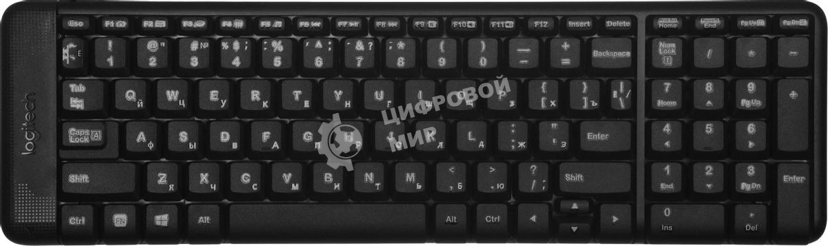 Комплект клавиатура + мышь Logitech MK220 клав:черный мышь:черный USB беспроводная