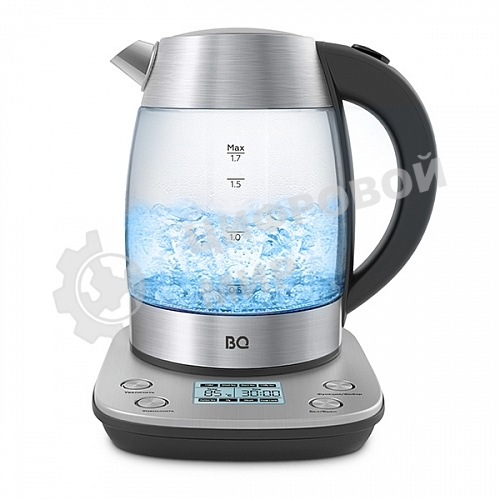 Чайник электрический BQ KT1703G черный/стальной, Мощность: 2200 Вт, Oбъем: 1.7 л