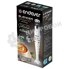 Блендер погружной Endever Sigma-82, белый/черный, мощность 1000Вт, нож из нержавеющей стали
