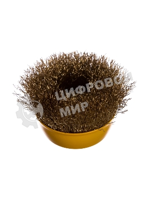 Кордщетка STAYER 35125-075_z01чашечная витая латунированная стальная проволока 0.3мм 75мм/М14