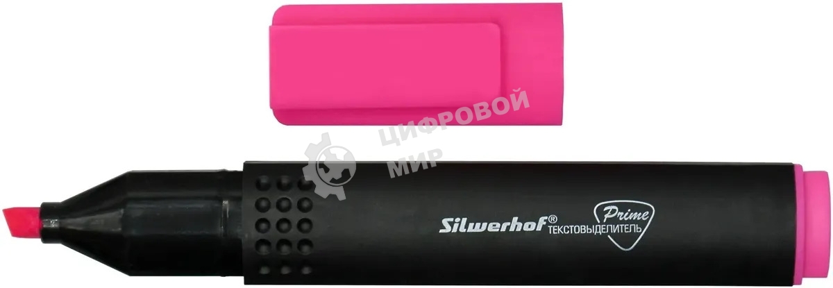 Текстовыделитель Silwerhof Prime 108031-08, скошенный пишущий наконечник, 1-4мм, розовый, коробка