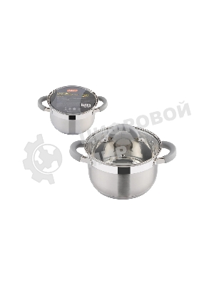 Кастрюля MALLONY Felicita нержавеющая сталь, со стеклянной крышкой, 2,9 л, d-18