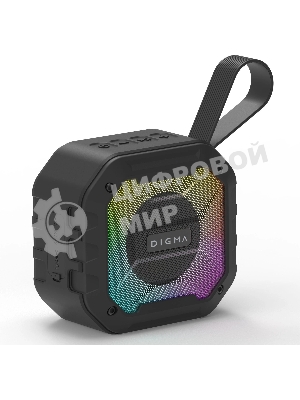 Колонка порт. Digma D-PS1501 черный 10W 1.0 BT 10м 1500mAh