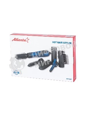 Фен-щётка Atlanta ATH-887 синий, 650 Вт