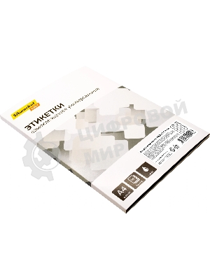 Этикетки Silwerhof A4 48.5x25.4 мм 44 шт на листе/50л./белый матовое самоклей. универсальная