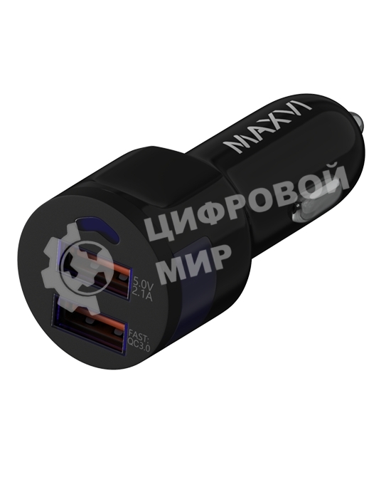 Автомобильное зарядное устройство Maxvi CCM-522 Plus T черный 5.2A