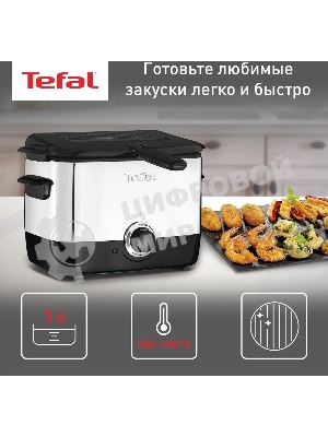 Фритюрница Tefal FF220015 1000Вт серебристый/черный