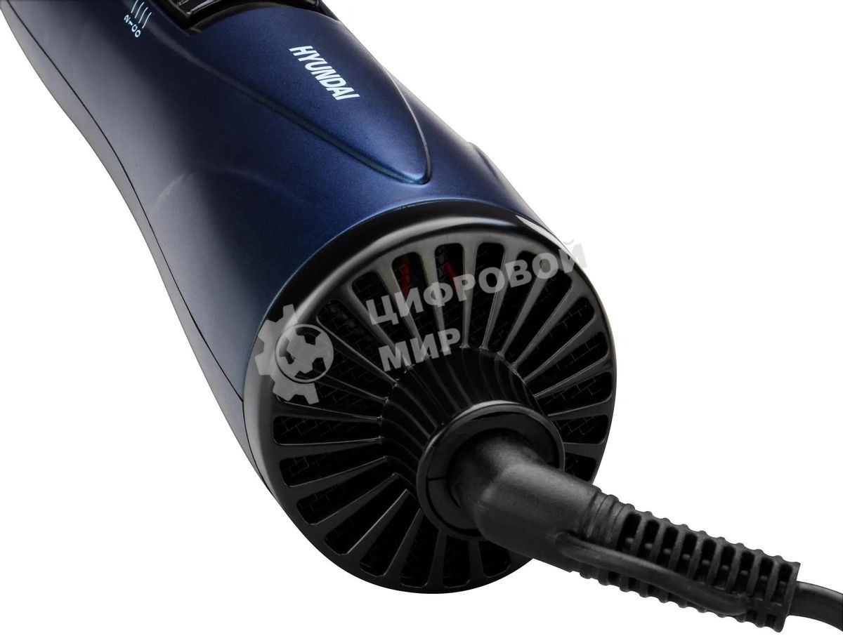 Фен-щётка Hyundai H-HB0110 синий, 1000 Вт, ионизация, 40/50 мм