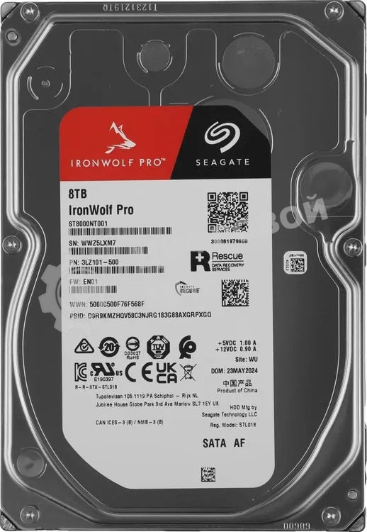 Жесткий диск HDD Seagate IronWolf Pro 8Tb 7200rpm SATA 256Mb 3.5