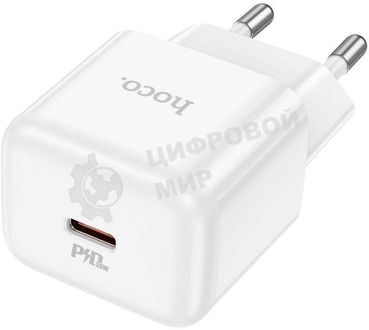 Сетевое зарядное устройство Hoco N32 Glory White 30W 3A+2A+1.5A (PD+QC+AFC) USB Type-C универсальное белый