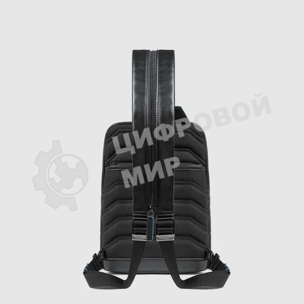 Рюкзак слинг мужской Piquadro Blue Square CA6589B2/N, кожа, черный