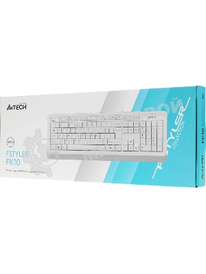 Клавиатура проводная A4Tech Fstyler FK10, USB, белый/серый