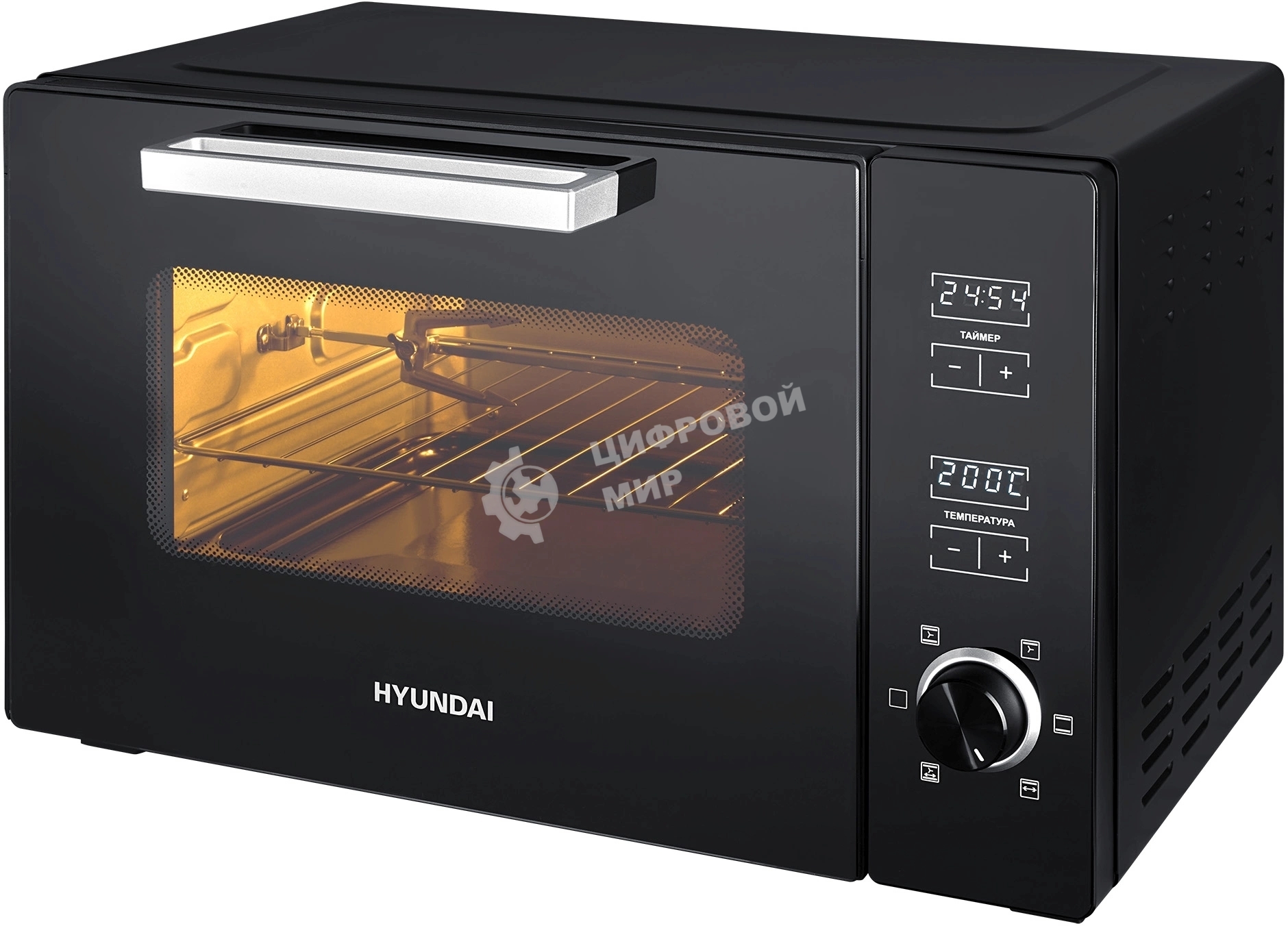 Мини-печь Hyundai MIO-HY100 38л. 1800Вт черный