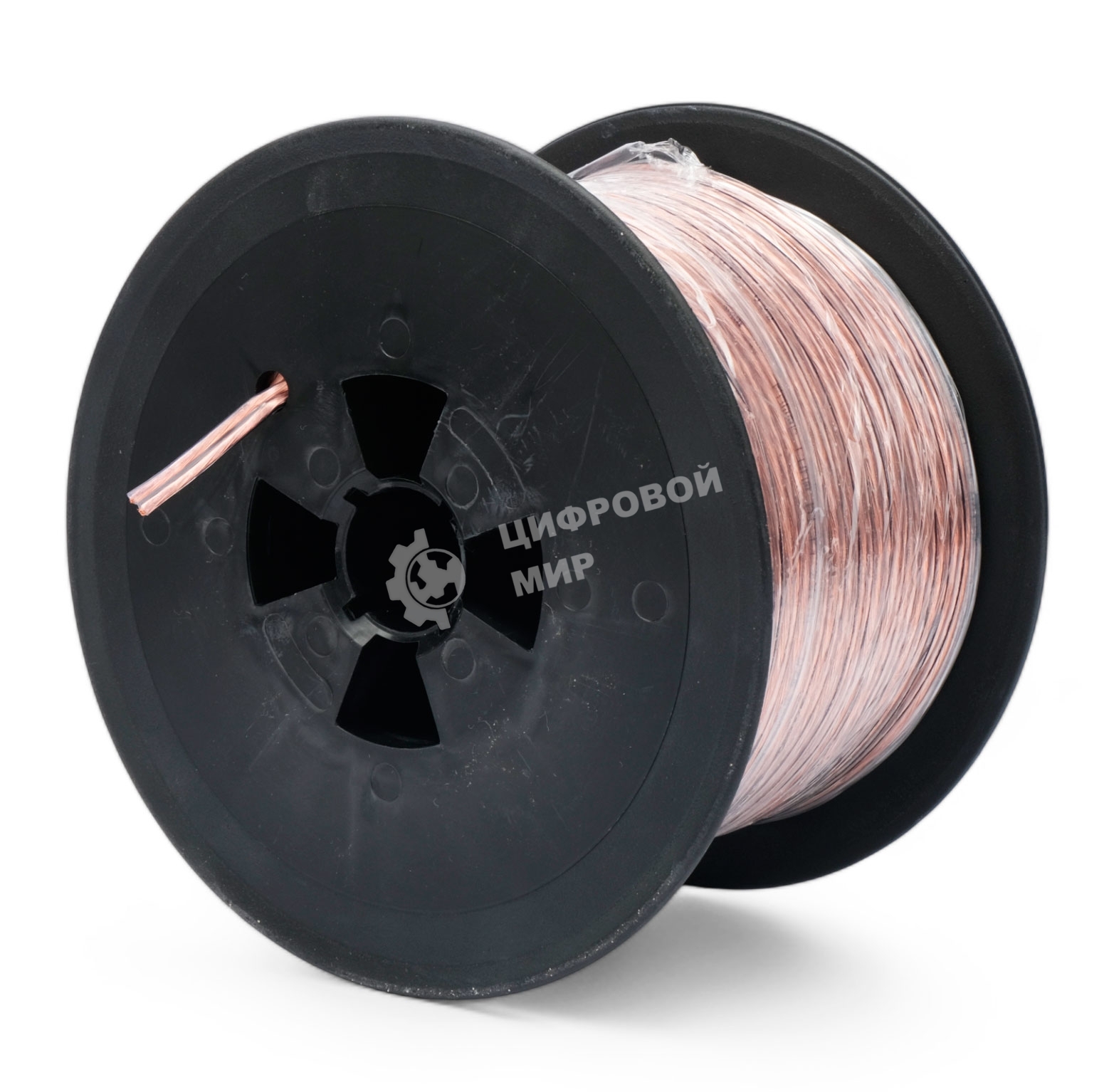 Акустический кабель Power Cube, 2x1,0, 100M, прозрачный, на катушке