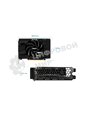 Видеокарта Palit GeForce RTX 5050 StormX OC, NVIDIA RTX 5050, 8 ГБ GDDR6, 128 бит, PCI-e 5.0, 1xHDMI, 3xDP, 2617 МГц