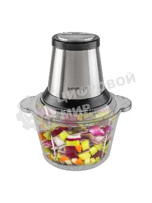 Измельчитель Endever Sigma-131, стальной, 700 Вт, объем чаши 2 л, два двойных лезвия, 8 шт/уп