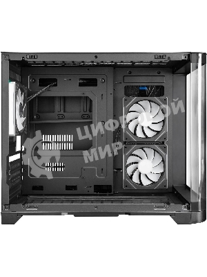 Компьютерный корпус 1STPLAYER UVIEW UV6 ARGB черный mATX 3x120мм ARGB fans UV6-BK-2FC7R-1FC7
