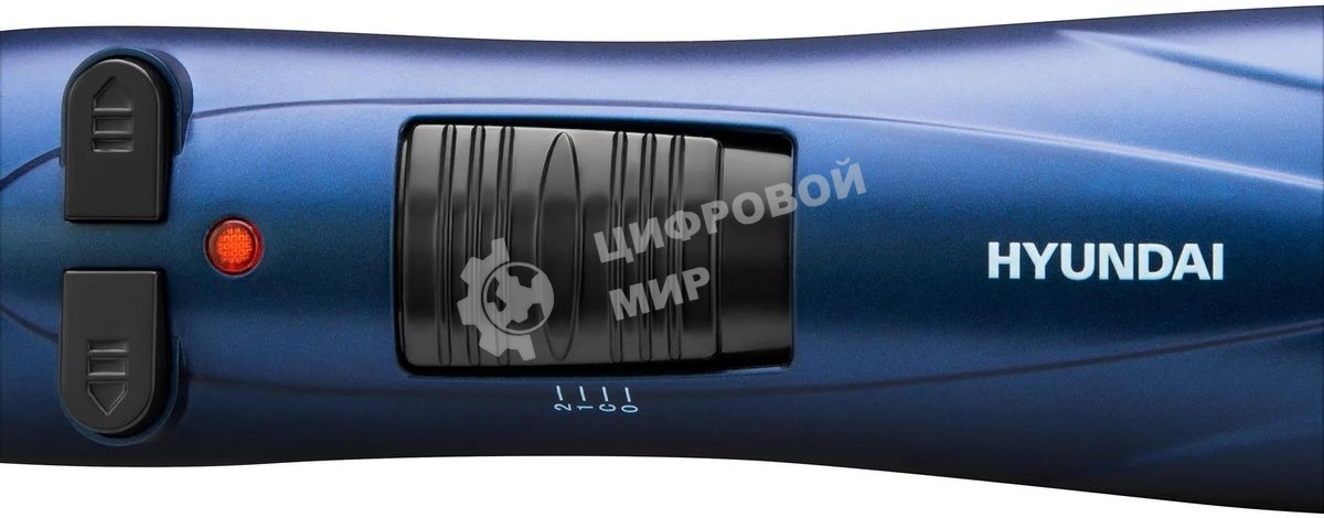Фен-щётка Hyundai H-HB0110 синий, 1000 Вт, ионизация, 40/50 мм