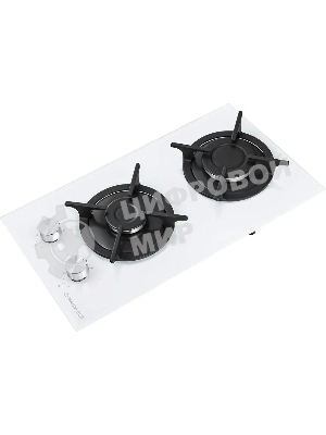 Газовая варочная панель Maunfeld EGHG.32.1CW/G, 2 конфорки, закаленное стекло, белый
