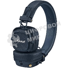 Беспроводные/проводные наушники Marshall Major V синий, накладные, Bluetooth + проводной, беспроводная зарядка, до 100 ч