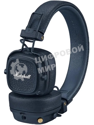Беспроводные/проводные наушники Marshall Major V синий, накладные, Bluetooth + проводной, беспроводная зарядка, до 100 ч