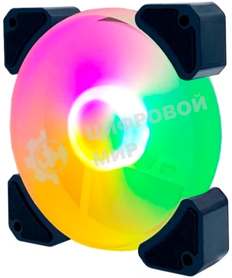 Вентилятор для корпуса Eurocase EU-FN120ARGB_8 BL YF120-12 Black,120 ARGB fan 3pin+AURA 5V3pin female and male connector with brown box,3pcs in big br