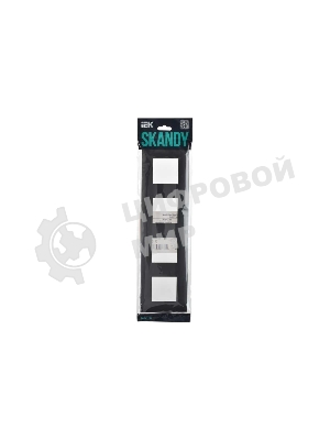 Рамка 4-м IEK SKANDY SK-F04G графит SK-M42-K53
