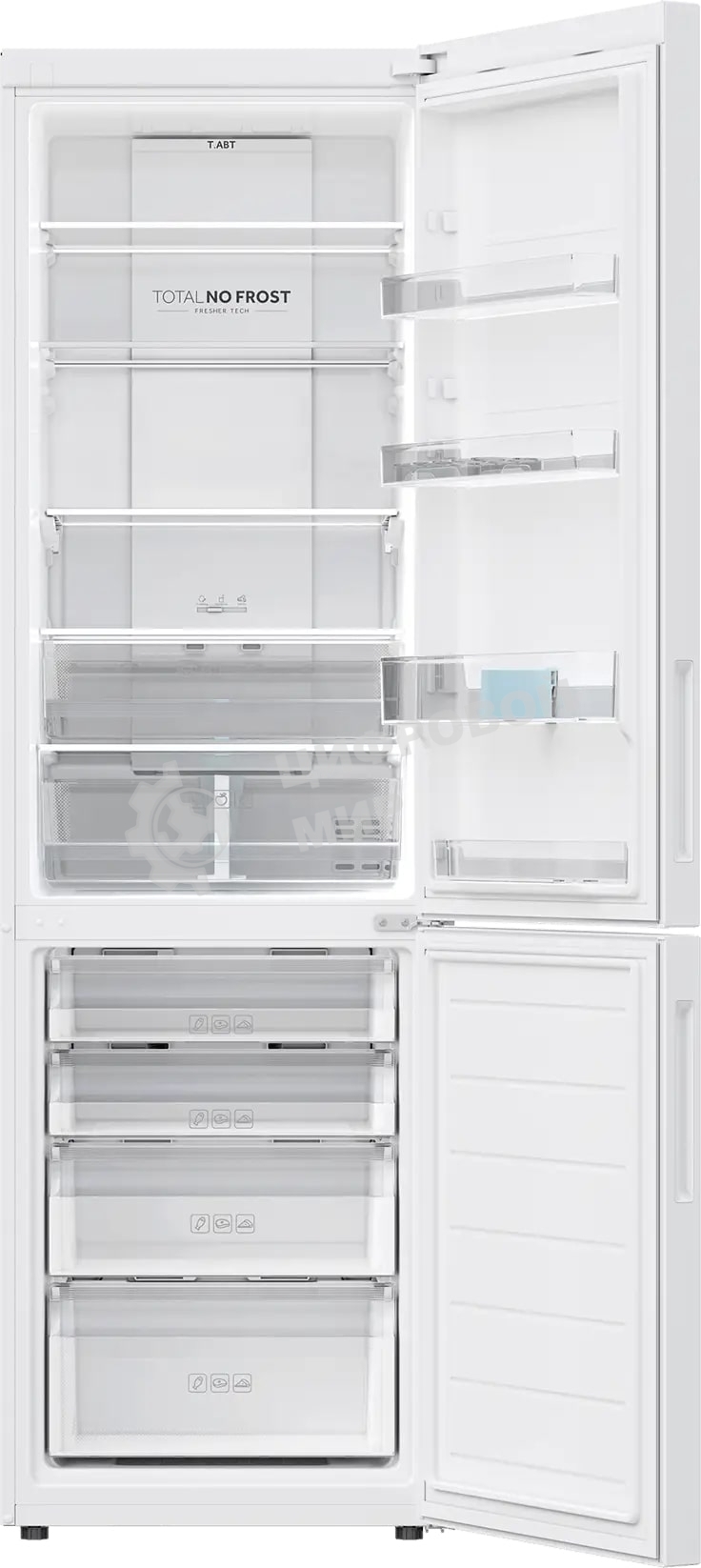 Холодильник Haier C2F620CWU1 белый двухкамерный 278/108л морозилка снизу, No Frost