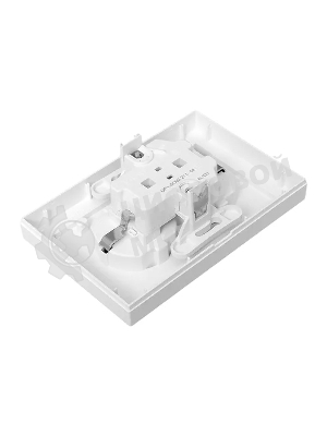 Розетка 2-м EKF UP1-SOW-211-44 СП Эпика 16А IP44 с заземл. защ. шторки с рамкой с крышками механизм бел.