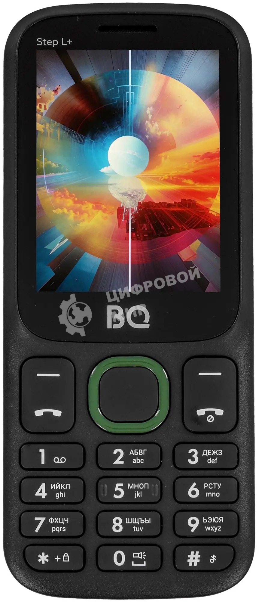 Мобильный телефон BQ 2440 Step L+ черный/зеленый