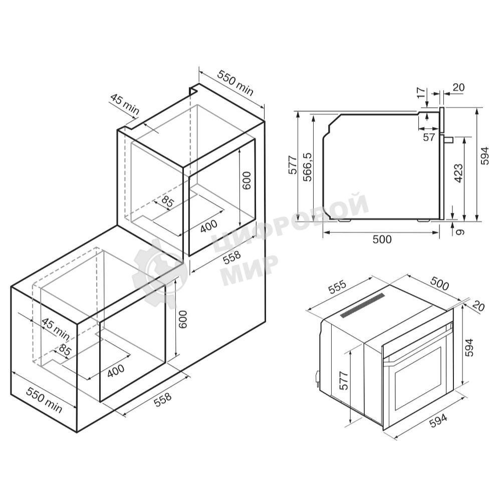 Духовой шкаф электрический Krona ADRIANO 60 WH G2