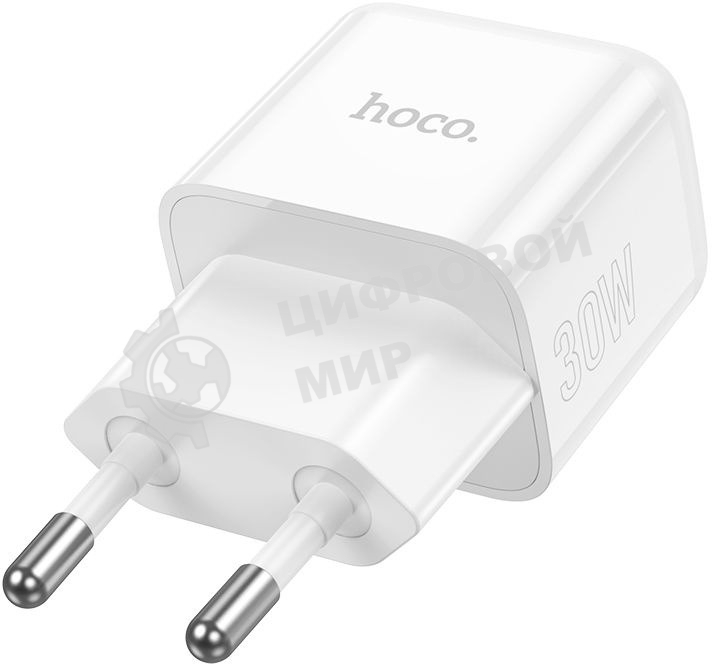 Сетевое зарядное устройство Hoco N32 Glory White 30W 3A+2A+1.5A (PD+QC+AFC) USB Type-C универсальное белый