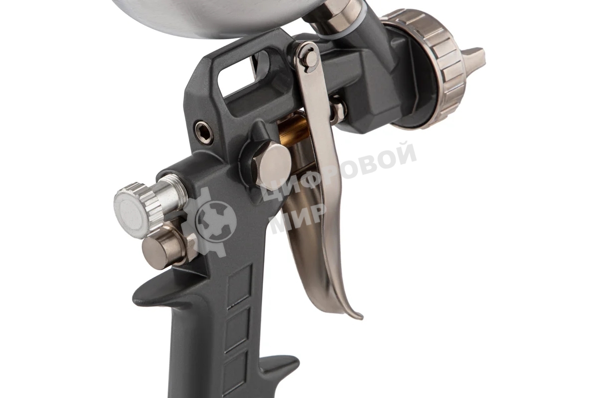 Краскопульт пневматический Matrix краскораспылитель пневмат. с верхним бачком v=1.0л + сопла