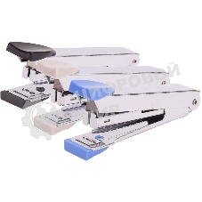 Степлер Deli E0224 Start N10 (15 листов) встроенный антистеплер, ассорти, 50 скоб, коробка