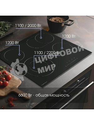 Электрическая варочная панель Zigmund & Shtain CN 43.6 B Hi-Light, независимая, черный