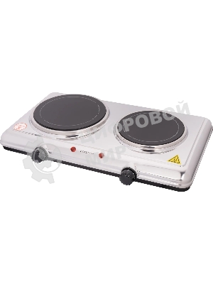 Плита настольная электрическая Energy EN-911 серебристый, 2,1 кВт, ТЭН, конфорки - 2, стеклокерамика, поворотные переключатели