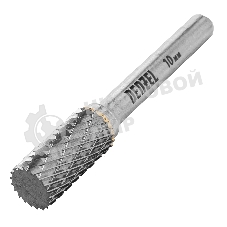 Борфреза по металлу Denzel твердосплавная, цилиндрическая, тип-А, 10 мм