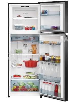 Холодильник Hitachi HRTN6443SUCS черный двухкамерный 315/94л морозилка сверху