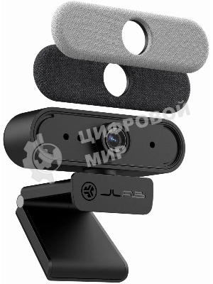 Веб-камера JLab Epic 2560x1440, 30 кадр/с, USB Type-A, микрофон (2 шт), автоматическая фокусировка, автоосвещение, универсальное крепление