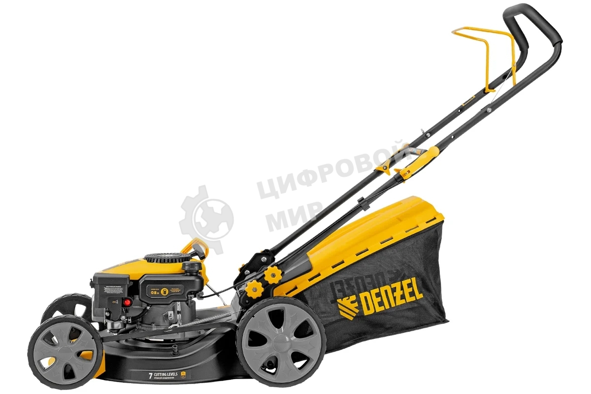 Газонокосилка бензиновая Denzel GLD-460-K, 150 см3, 46 см, 50 л