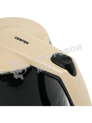 Чайник электрический Centek CT-0025 черный металл 1.8л, 1800W, двойные стенки, кнопка вкл. на ручке