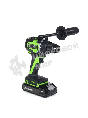 Дрель-шуруповерт аккумуляторная Greenworks GD24DD90 24V, 90 Нм, бесщеточная, 45/90Нм,2х4Ач,ЗУ,кор 3707507CUD