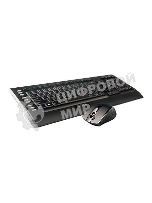 Комплект клавиатура+мышь A4TECH 9300F беспроводной, USB, 2000 DPI, чёрный
