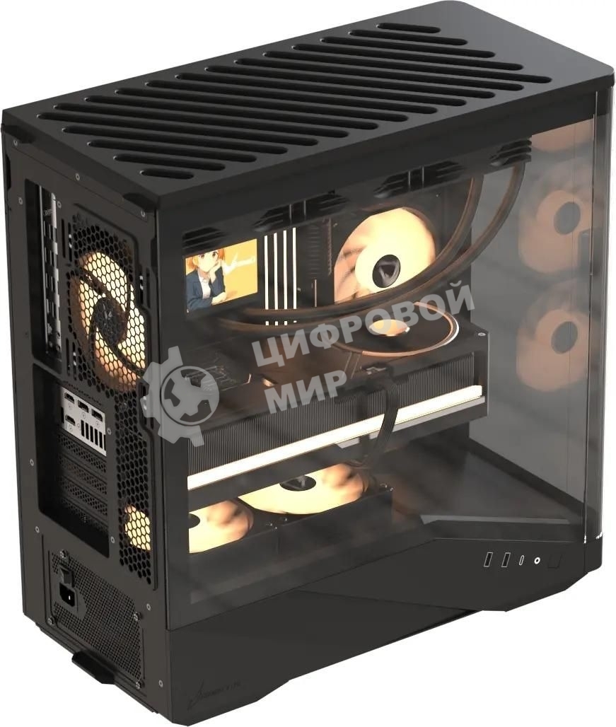 Компьютерный корпус AeroCool/Formula Crystal U9 черный без БП ATX 5x120мм 3x140мм 2xUSB3.0 1xUSB3.1 audio bott PSU