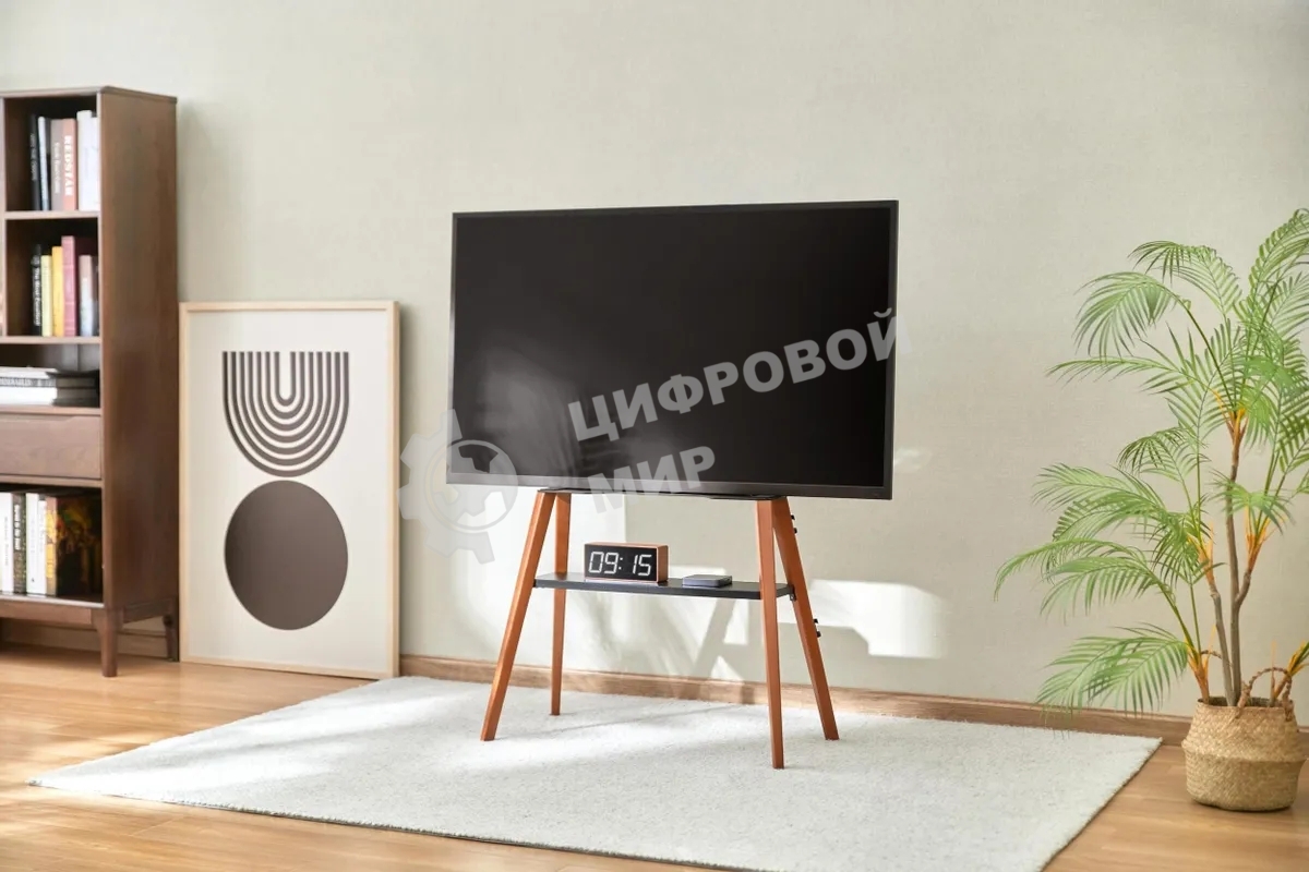 Подставка для телевизора Cactus CS-ST3645BKWN черный/орех, 43