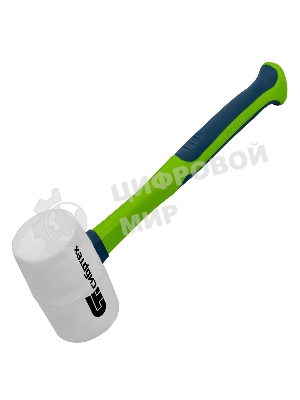 Киянка резиновая Сибртех 680 г, белая резина, фибергласовая рукоятка